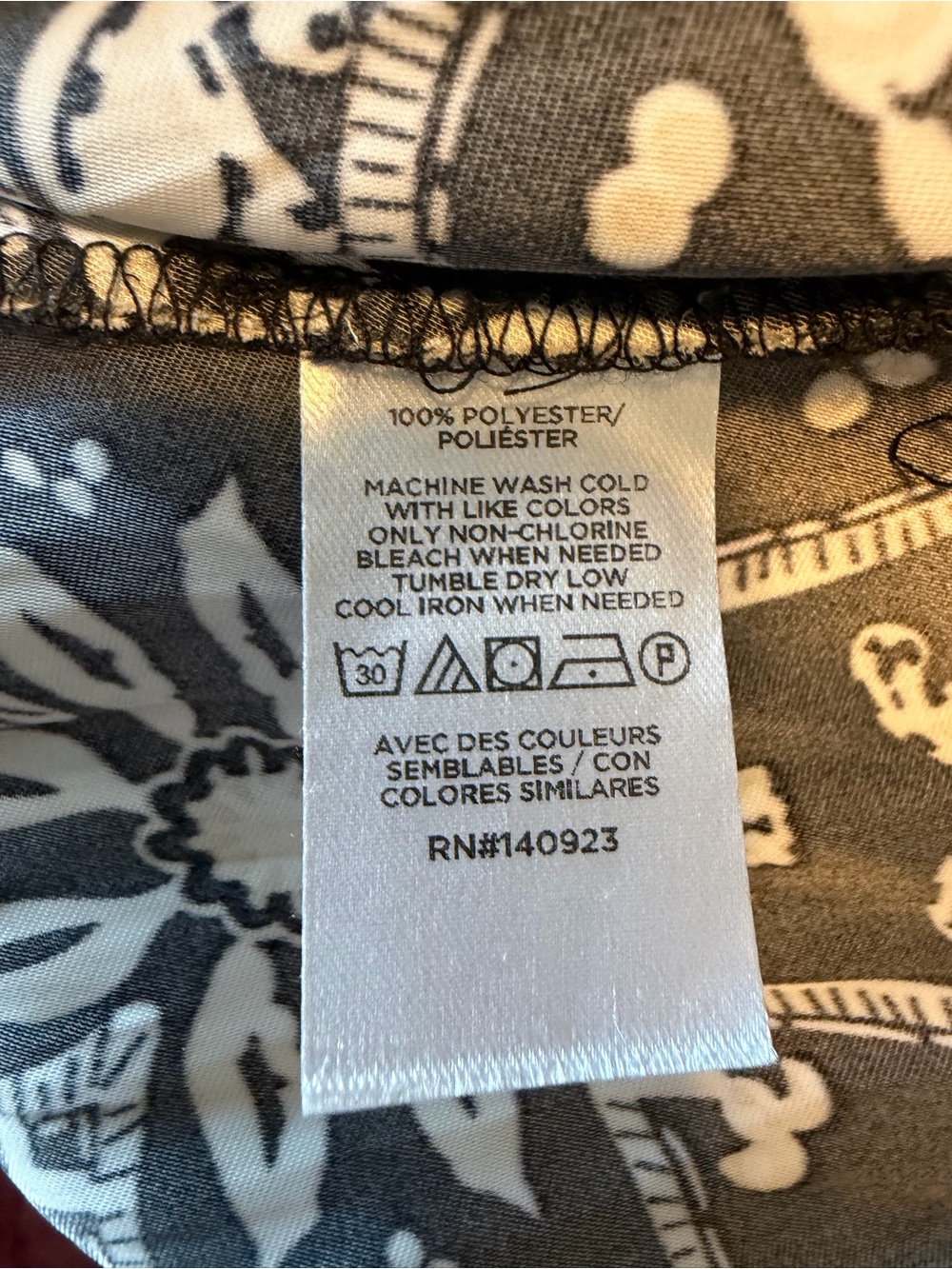 LOFT Black and Cream Printed V-Neck Maxi Dress - Picture 7 of 7